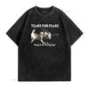 Tears For Fears Band Classic Style short sleeve Black T Shirt S XL vintage Washed Stylish Top For Everyday Wear Casual