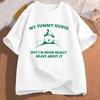 My Tummy Hurts But Im Being Really Brave About It Graphic T Shirts Women Unisex Funny Cotton Tee Casual Streetwear Unisexs Clothing