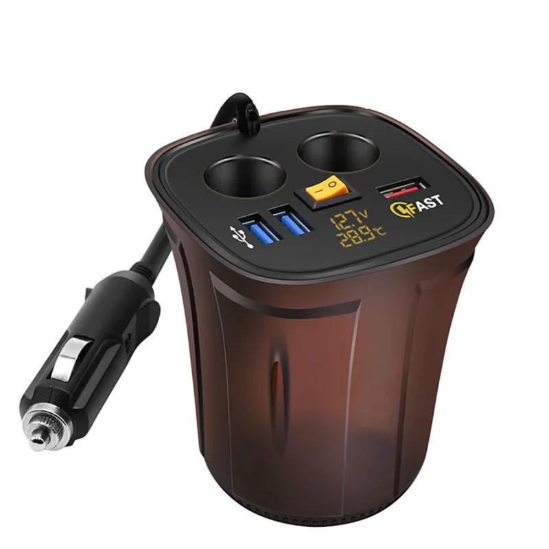 

Qc30 12V Car Usb Socket Fast Charger Cigarette Lighter Temperature Voltmeter