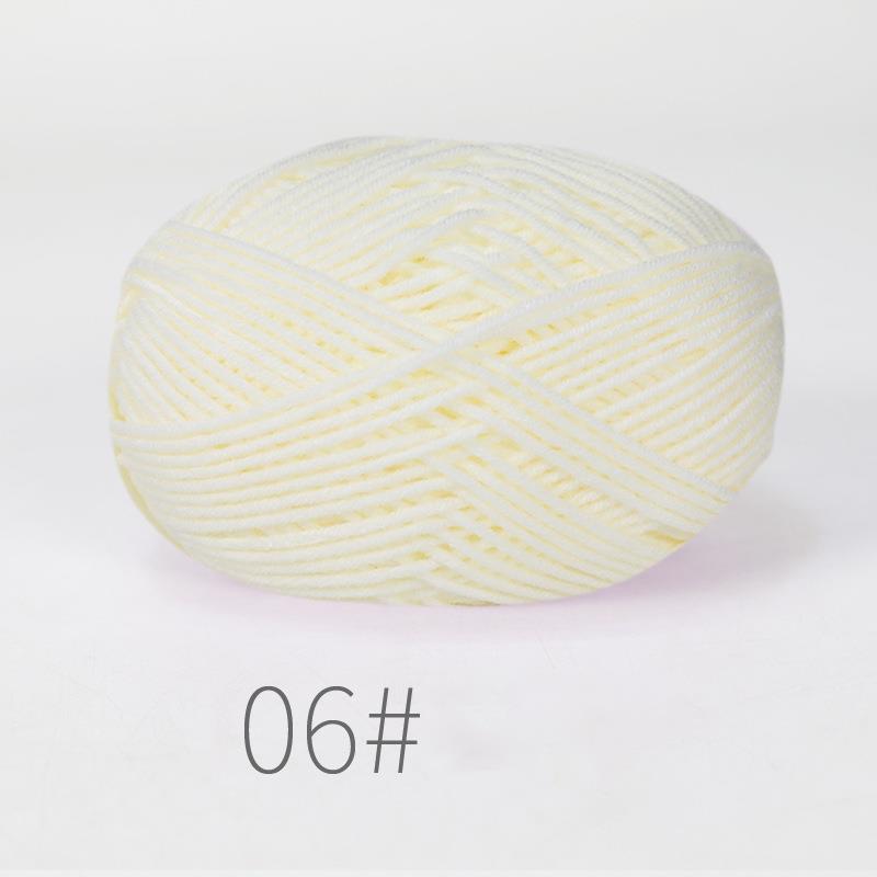 50g di cotone al latte all'uncinetto filato 4 strati per maglieria di lana cucito tinto Lanas per artigianato all'uncinetto cappello maglione bambole sciarpa lavoro a maglia fai da te