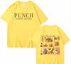 Funny Monkey Punch Never Alone Meme Graphic T Shirts Men Women Harajuku Cotton T Shirt Short Sleeve Oversized Tshirt Streetwear