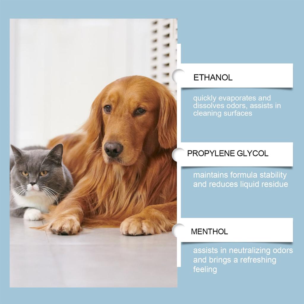 Pet Deodorant Spray To Remove Pet Odor, Spray Dry And Fresh, Convenient Spray For Cats And Dogs 280ml