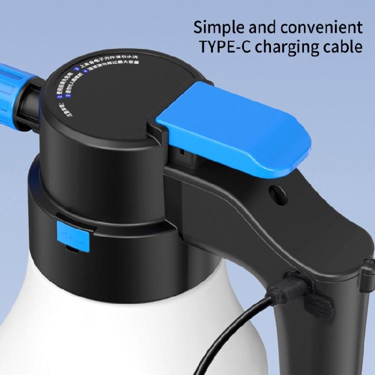 1.5Liters Electric Pressurized Foam Sprayer for Car Washing, Electric Foam Sprayer with USB Cable Foam Sprayer
