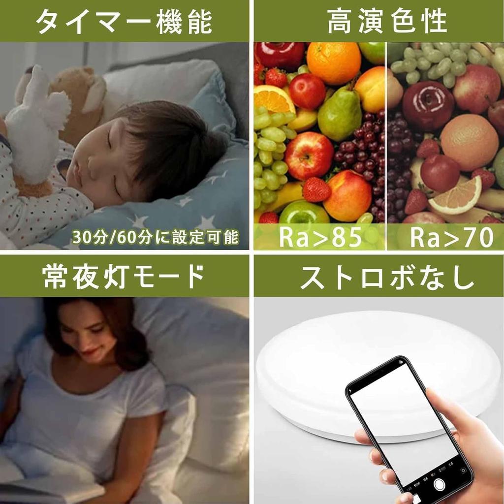 Energy-Saving LED Ceiling Light, 40W (45W), 4400LM, Dimmable, Color Adjustable, Remote Control Included, Energy-Saving, Night Light, Daylight, Warm