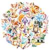 35-100pcs Fairy Tale Stickers Pvc Aesthetic Stationery Decorative Scrapbooking Luggage Laptop Cup Graffiti Decals Supplies