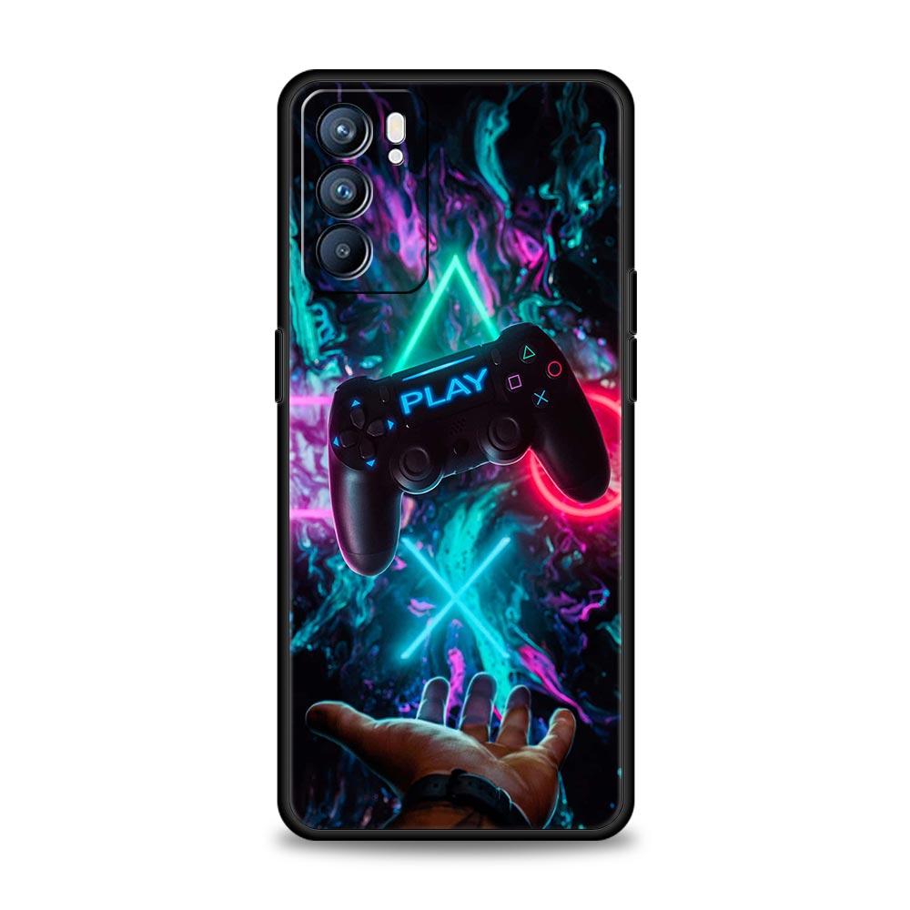 Game Controller Graphic Phone Case For Oppo Reno 13 12 11 10 7 F Find X5 X6 A98 A80 A79 A78 A57 A54 A31 A17 Pro Soft TPU Cover