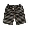 Pantaloncini estivi da uomo, con elastico in vita, coulisse regolabile, pantaloncini casual con tasche, stampa, gamba larga, pantaloncini da spiaggia, streetwear