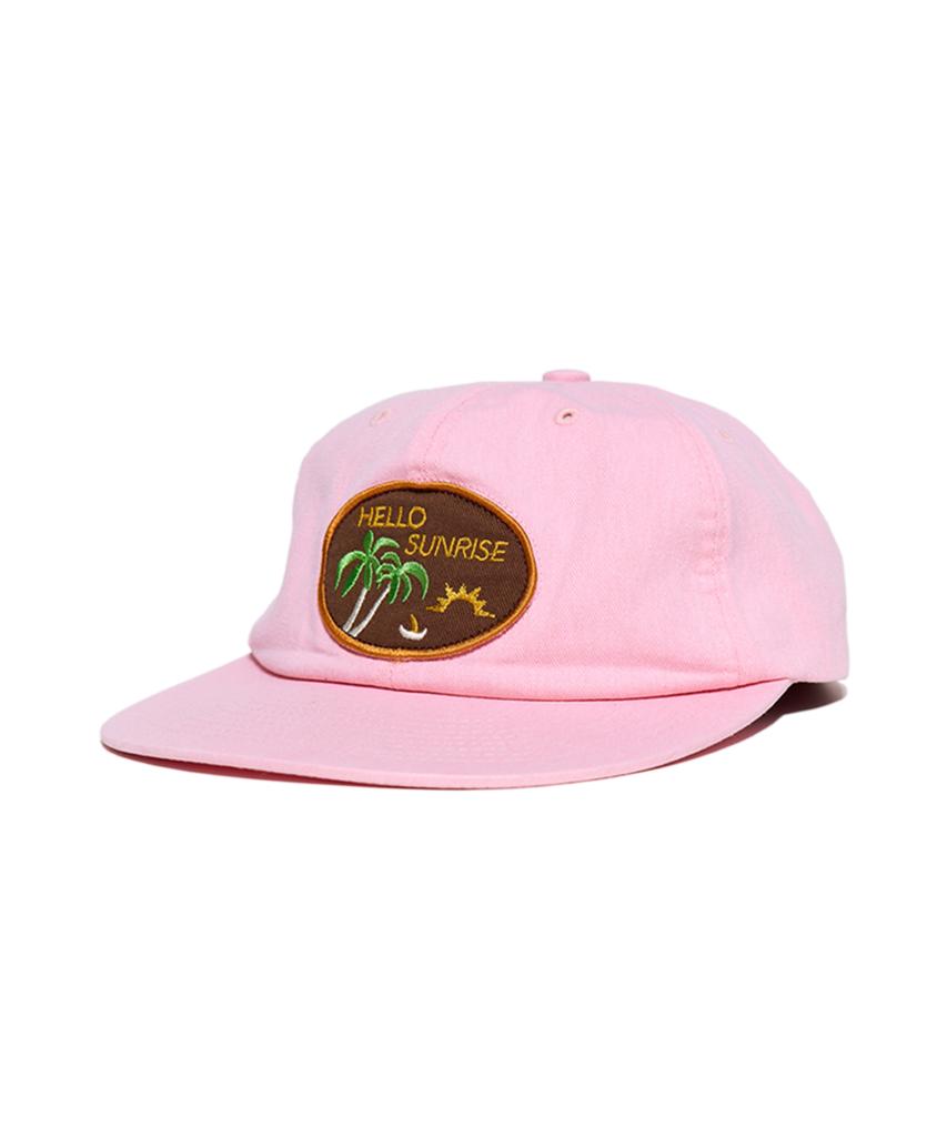 HELLO SUNRISE Hs Palm Tree Wappen 6Panel Cap_Coral Pink