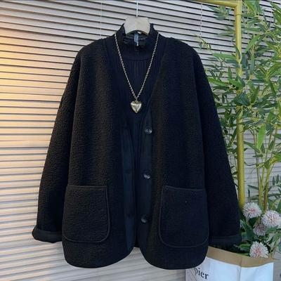 Mantel für Damen Baumwolle Herbst Winter Verdickt Lässige Windjacke