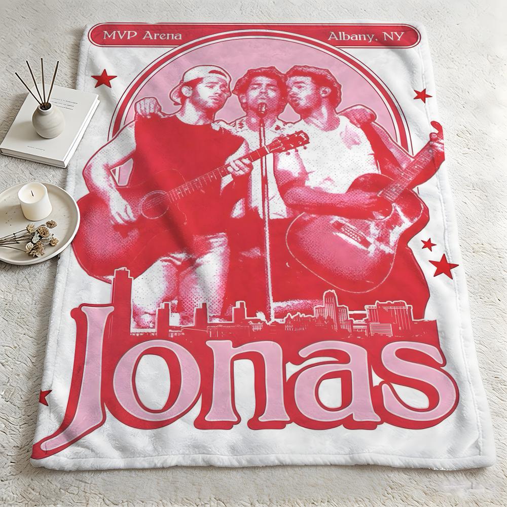music JJonas Brotherss Throw Warm Soft Flannel Blanket Multiuse for Sofa Bed Camping Travel Nap