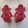 Custom 3D Eco-Friendly Flatback Hot Fix Rhinestone Appliques for Wedding Suits Costumes-Gold Beaded Trim Luxury Fabric