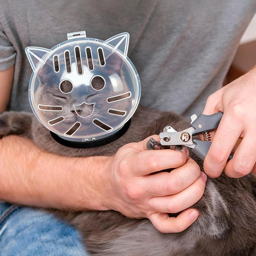 Cat Muzzle Ball for Aggressive Anti Licking Helmet Transparent Pet Mouth Cover Grooming