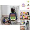 Modern Trendy Dual Color Letter Backpack For School Lightweight And Breathable Design