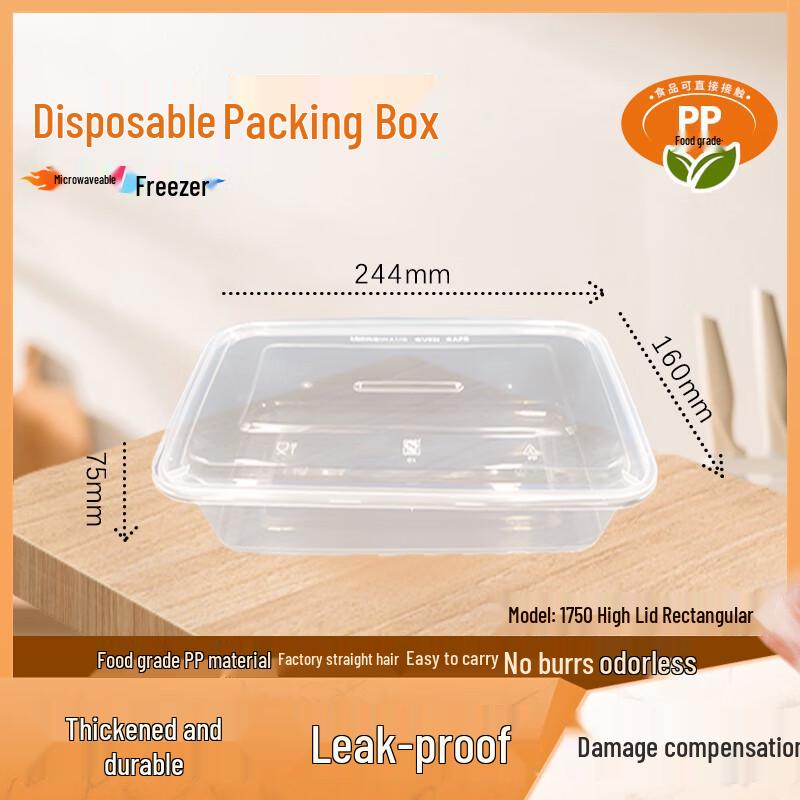 WEISHENG Disposable Rectangular Takeaway Containers
