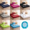 1pc Comfortable Solid Color Bedding, High Quality Fitted Sheet,30cm Deep Pocket Fitted Sheet, Easy To Machine Wash, Non-Slip Mattress Protector Cover