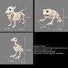 1pc Realistic Dog/Frog/Bird Skeleton Decoration - Lifelike Bone Structure with Expressive Eyes, Home Decor, Halloween Home Decor