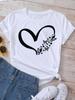 New Butterflies Balloons Print T-Shirt Fashion Harajuku White Graphic Tees Casual Short Sleeve Lady Y2k Tops Women's Clothing