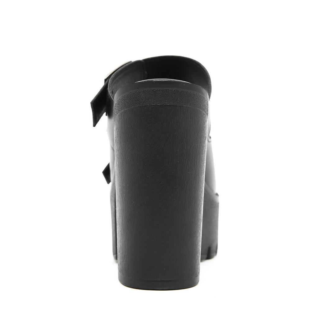 Gdgydh Block Heeled Sandals for Women Fashion Peep Toe Dress Pumps Stylish Double Buckle Strap Design High Heels Sandals Outdoor