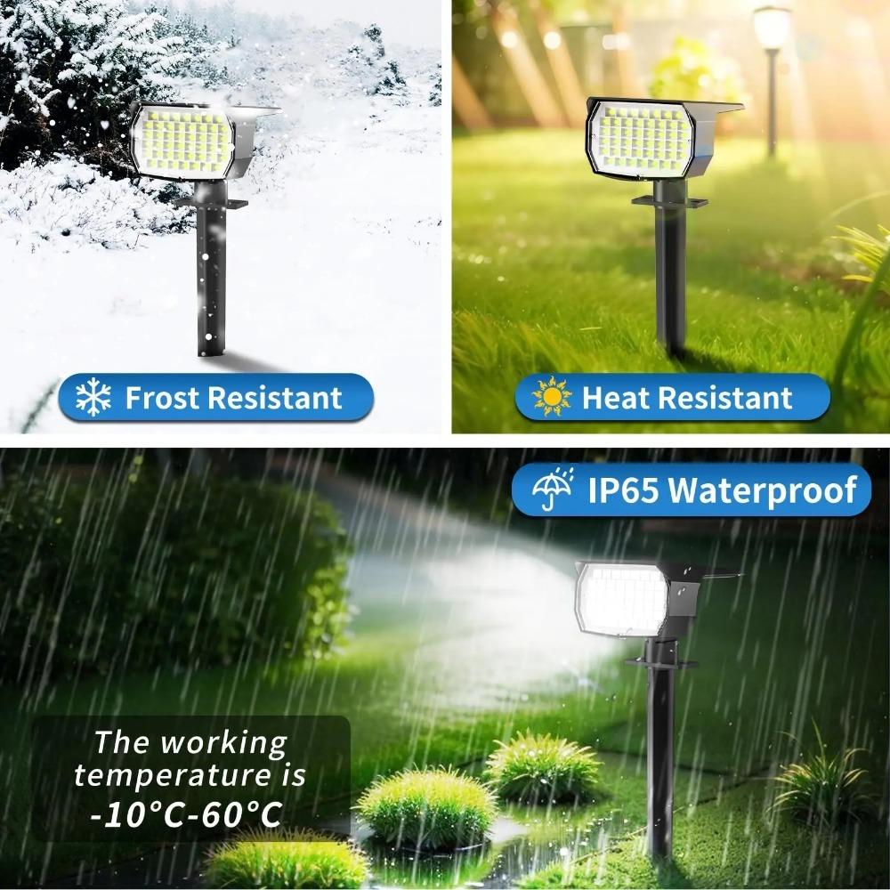 6PCS 23 LED Solar Lights Outdoor IP65 Waterproof Garden Lamp 3 Lighting Modes 2-in-1 for Yard Lawn Walkway Garage Landscape Spotlight