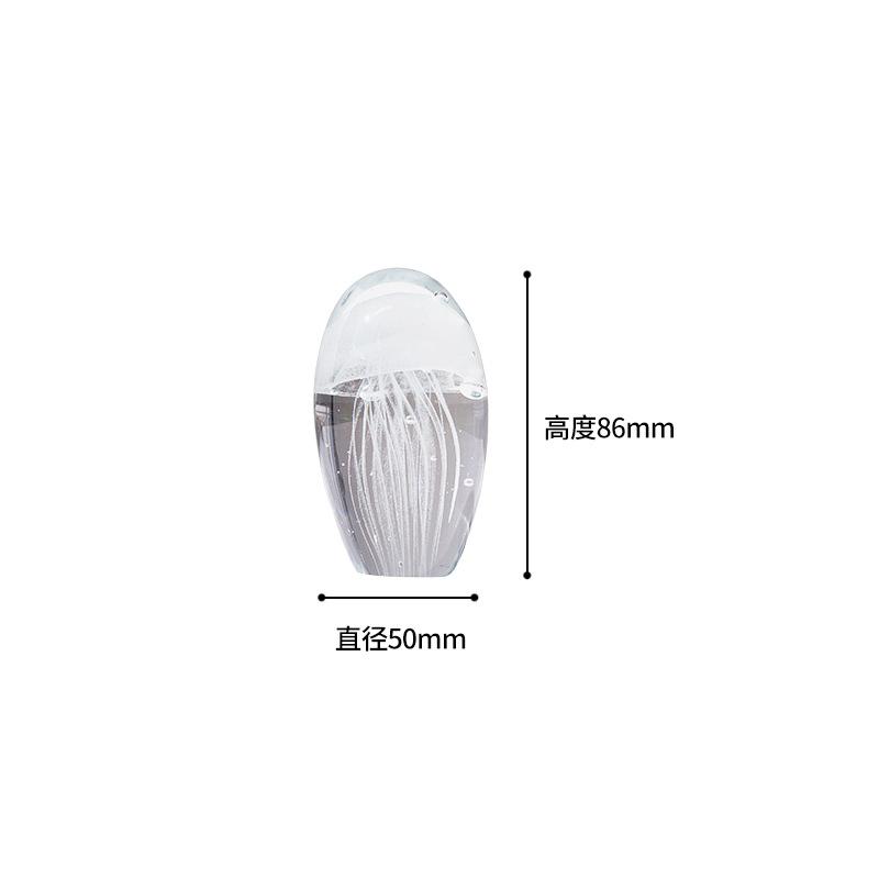 Стеклянные Поделки Прозрачный Хрустальный Шар Стеклянная Фигурка Медузы Цветная Медуза Имитация Морской Жизни Украшение для Дома