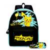 Fashionable 2024 New Print Backpack Pencil Case Lunch Bag Set For School Kids