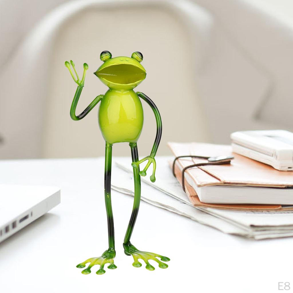 Frog Figurines Garden Living Room Decor – Mini Statue Cute Sculpture Home Ornament for