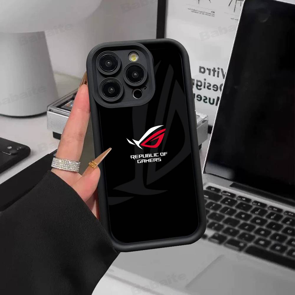 

Чехол для телефона A-AsuS-S R-ROG LOGO для IPhone 17 16 15 14 13 12 11 Pro Max Mini Plus Мягкая задняя крышка из ТПУ iPhone 14