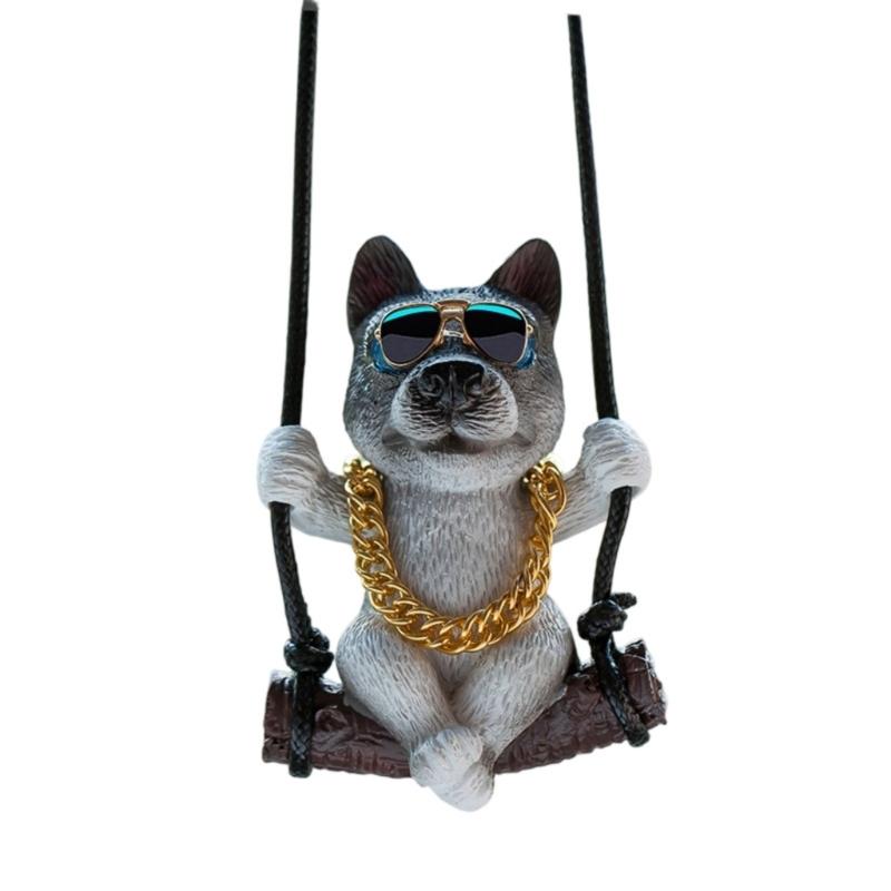 Fun Dog Expression Car Hanging Decoration Multiple Styles Resin Craft Safe Dashboards Decoration Present for Driver