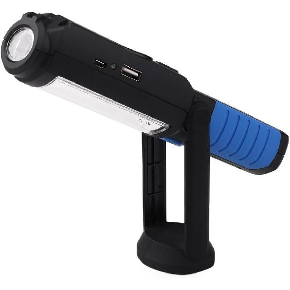 LED Work Light With Magnetic Base Rechargeable Handheld Flashlight LED Torches Lamp COB Cordless Inspection Lamp 2200mAh Battery For Outdoor Camping