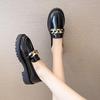 2025 Women's British Style Soft Sole Slip-On Leather Loafers for Spring & Autumn