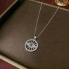 Women's Cross-Border Fashion Necklace with Colorful Zirconia Heart and Titanium Steel Clavicle Chain