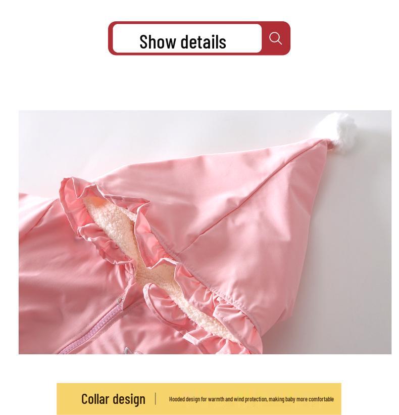 Urocza czapka ze spiczastym czubkiem i zestaw z polaru dla niemowląt i małych dzieci