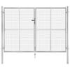 VidaXL Garden Gate Galvanized Steel 306x225 Cm Silver