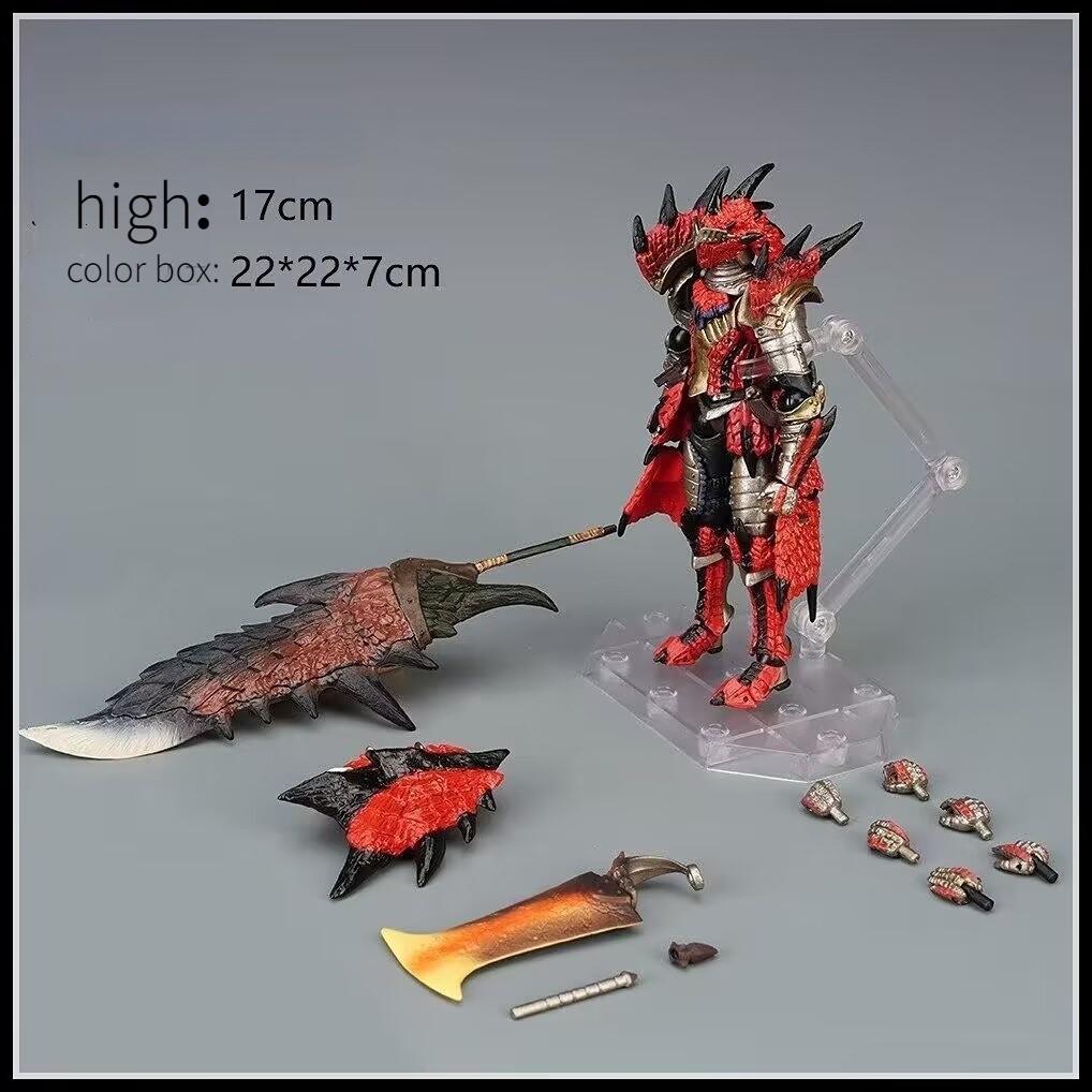 

Monster Hunter Action Figure Yamaguchi Male Fire Dragon Articulated Toy For Kids Collectible Model Gift Anime Game Character