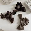 1piece Cute Bowknot Scrunchies Headwear for Women Girls Korea Elastic Ponytail Hair Band Black Brown Coffee Hair Accessories