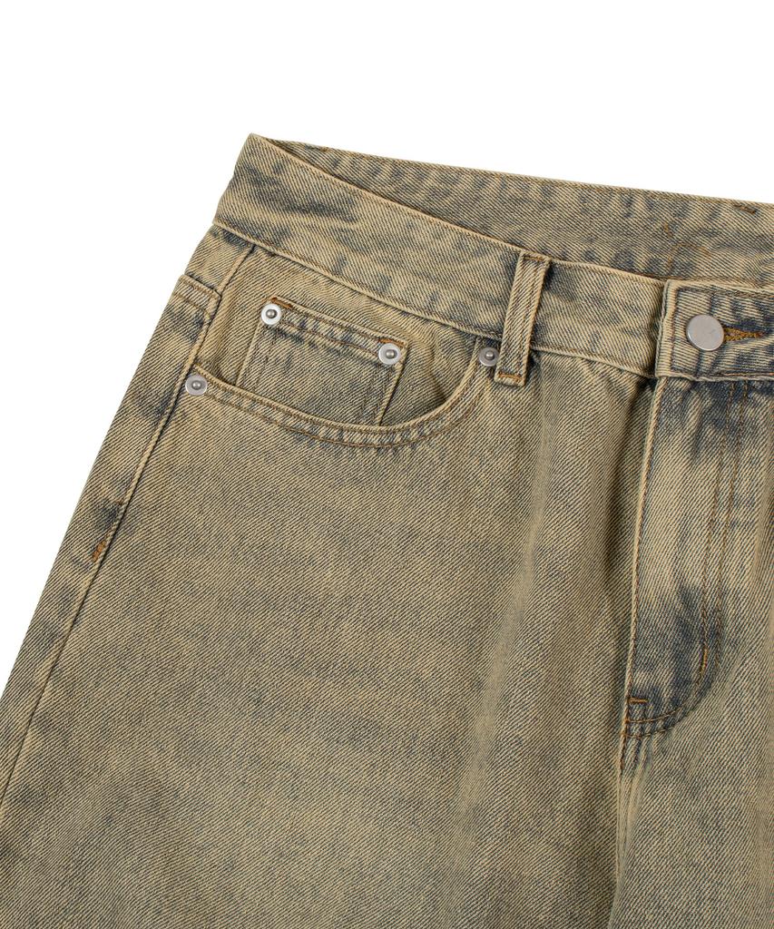 DE GRAND MATIN Washed Denim Pants_Sand