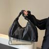 Soft Solid Nylon Large Capacity Zipper Crossbody Bags  Sweet Sewing Line Feminine Hot Sale Casual Bags for Women