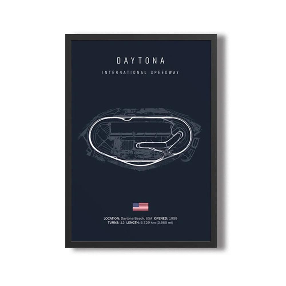 Formula 1 Imola Monaco Okruhová trať Nástěnné umění Plakáty Mapa Světových formulových závodů Dekorace pokoje Plátno Malba Obrázky Tisk Umělecká díla