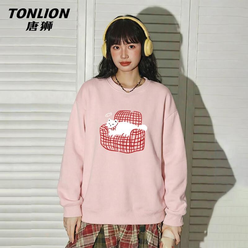 

Женская толстовка TonLion с животным принтом и длинным рукавом XL