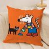 Cute B-Bobo The M-Mouse Cushion Cover Short Plush Double-Sided Print Square Throw Pillow Covers Sofa Home Cushion Decor