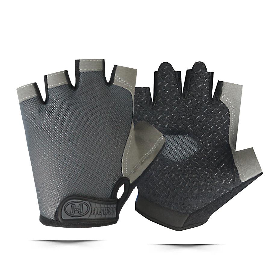 Half-finger Gloves Outdoor Cycling Sports Summer Sun Protection Yoga Driving Shock Absorption Non-slip Silicone Disc Mesh Breathable Design