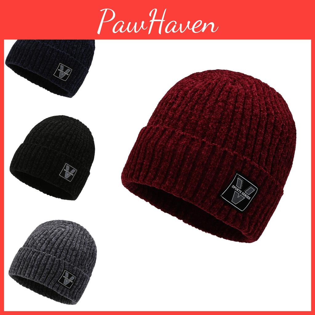 Cap Winter Beanie V Letter Knitted Hat Winter Protection Caps Gifts Outdoor
