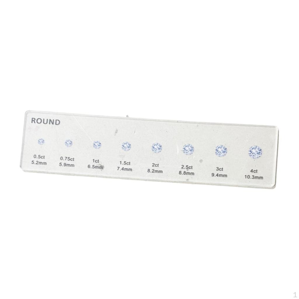Diamond Sizer Shape Guide Lightweight Practical Ruler Size and Weight Compare Tool for Earring Shoes