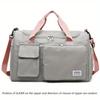 Unisex Large-capacity Travel Bag - Polyester, Fitness Bag with Multiple Compartments, Adjustable Shoulder Straps for Women's Duffel Bags, Fitness Bags