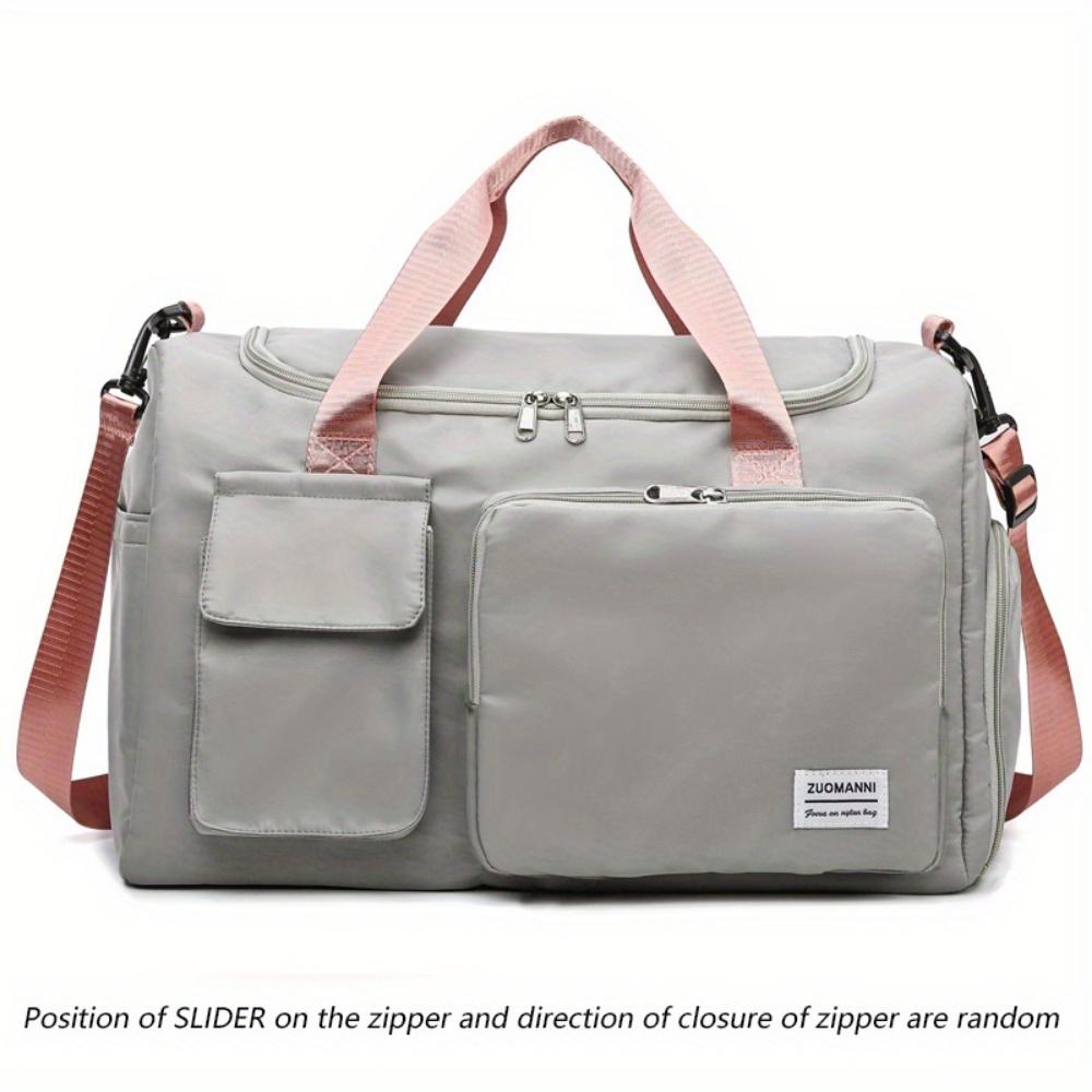 Unisex Large-capacity Travel Bag - Polyester, Fitness Bag with Multiple Compartments, Adjustable Shoulder Straps for Women's Duffel Bags, Fitness Bags