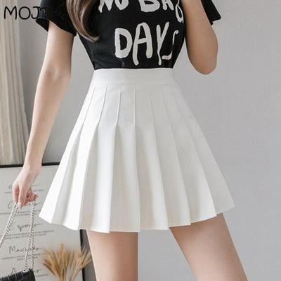 Summer Women Fuste Plisate Femei Mini Fuste Taie Inalta Fuste Albe Negre Fuste Sweet Girl