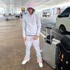 SynaWord Y2K Streetwear Oversized Hoodie Jogger Set Men Women Cotton Long Sleeve Casual Outfit