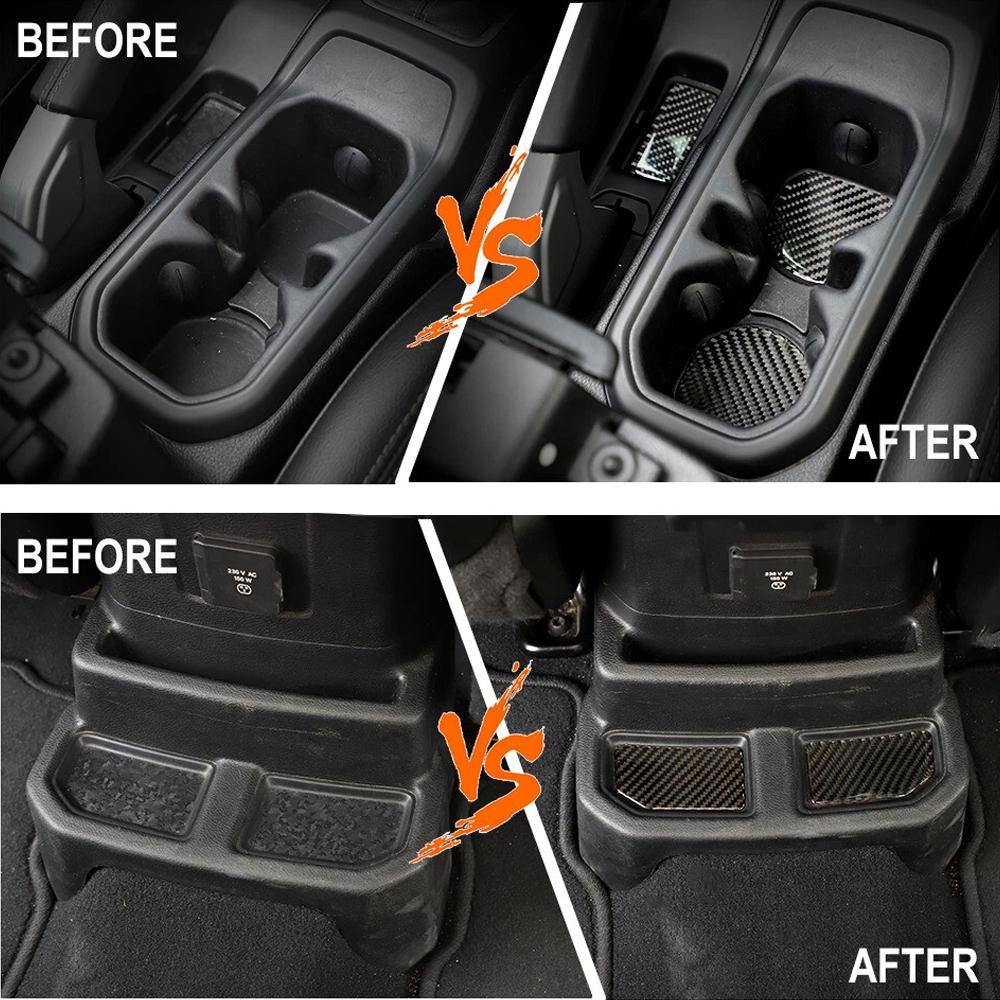Car Water Cup Holder Mats Drink Pad Coaster Decoration Stickers for Jeep Wrangler JL 2018-2025 2025 2025 Interior Accessories