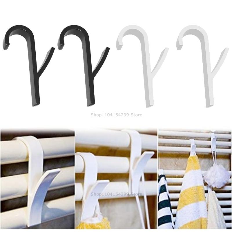 Hanger Clips Storage Bathroom Shower Towel Holder Hanger Heated Radiator Hooks Clips Storage Racks Clothes Scarf Hanger Hooks