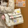 Women's Versatile Ita Canvas Tote – Large Capacity, Single Shoulder, Crossbody Handbag for Students